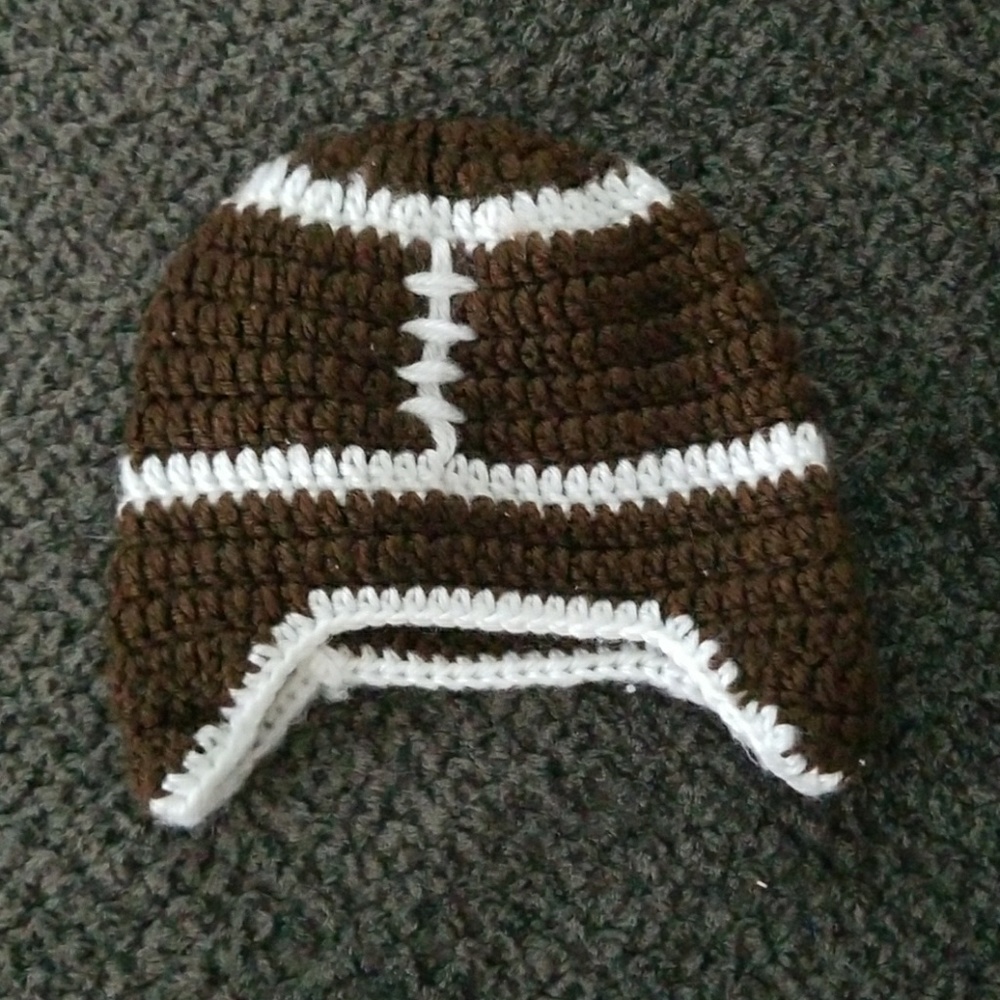 New born football knitted cap